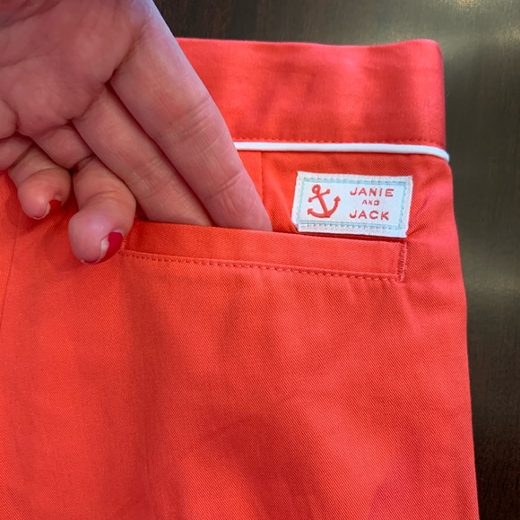 Janie and Jack size 3 Side Zip Coral Shorts - Picture 5 of 5